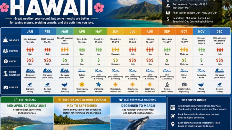best time to go to hawaii