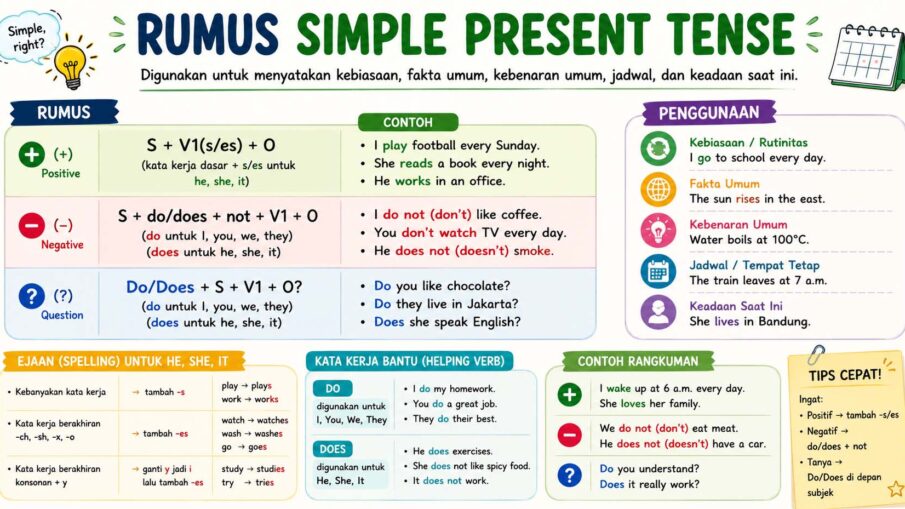 rumus simple present tense