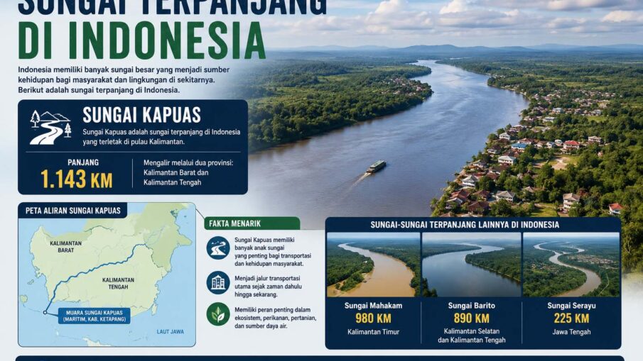 sungai terpanjang di indonesia