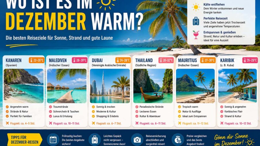 wo ist es im dezember warm