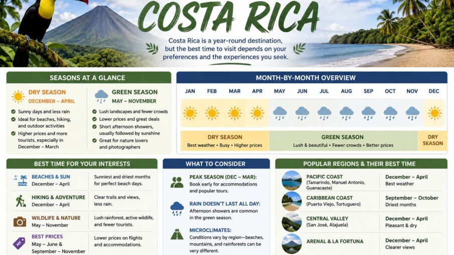 best time to visit costa rica