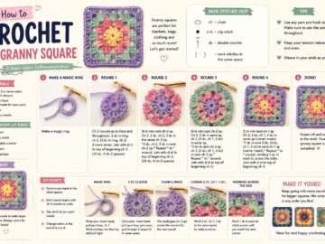 how to crochet a granny square