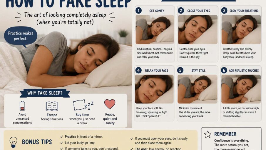 how to fake sleep