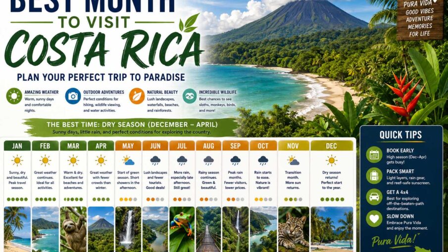 best month to visit costa rica