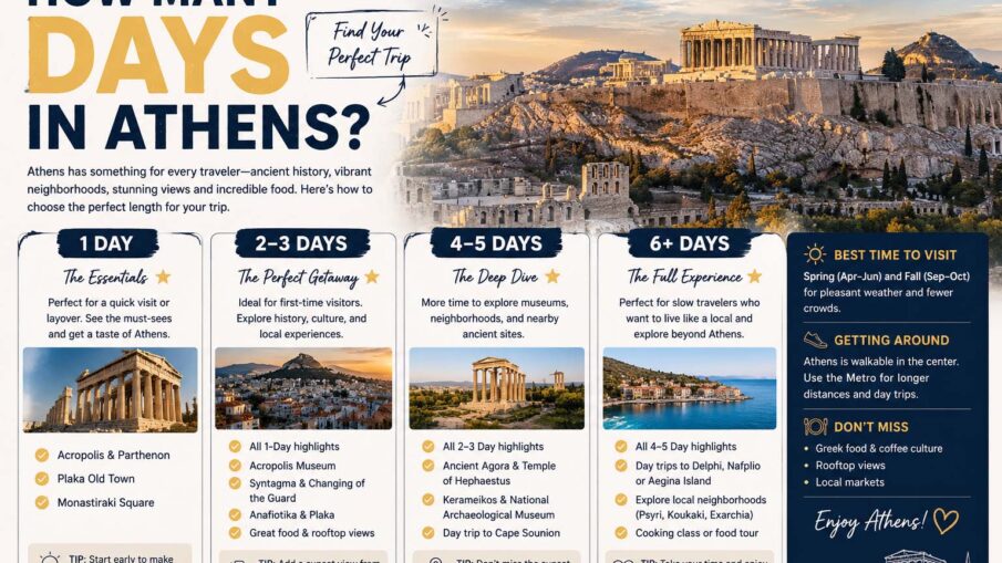 how many days in athens