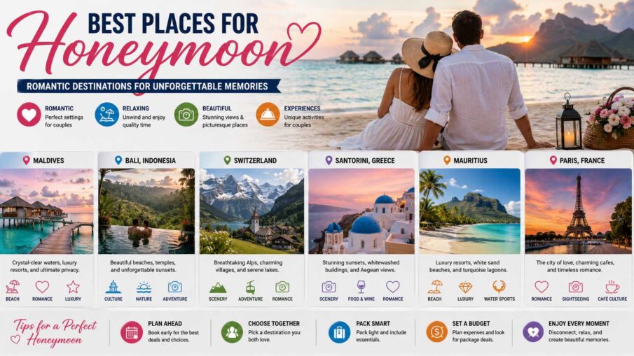 best places for honeymoon