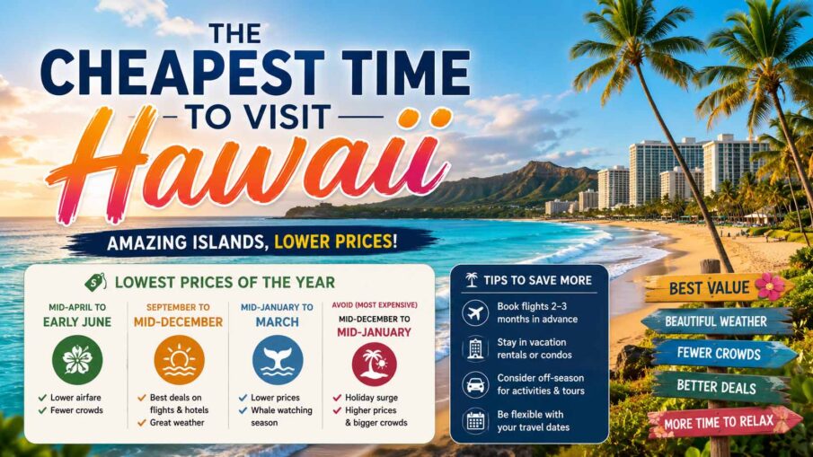 cheapest time to visit hawaii