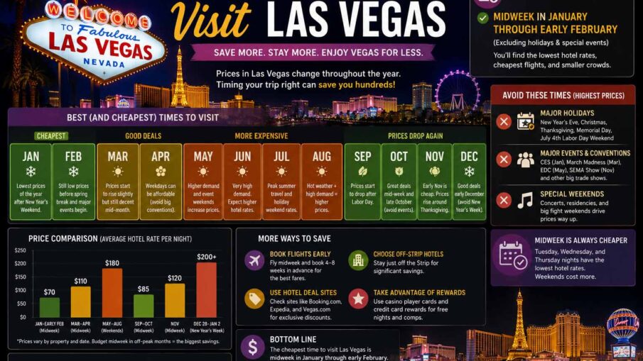 cheapest time to visit las vegas