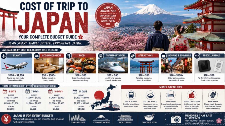 cost of trip to japan