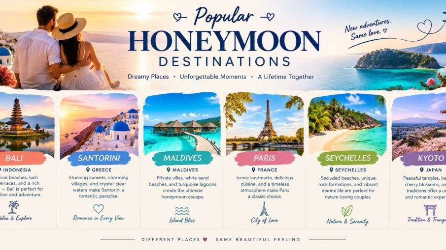 popular honeymoon destinations